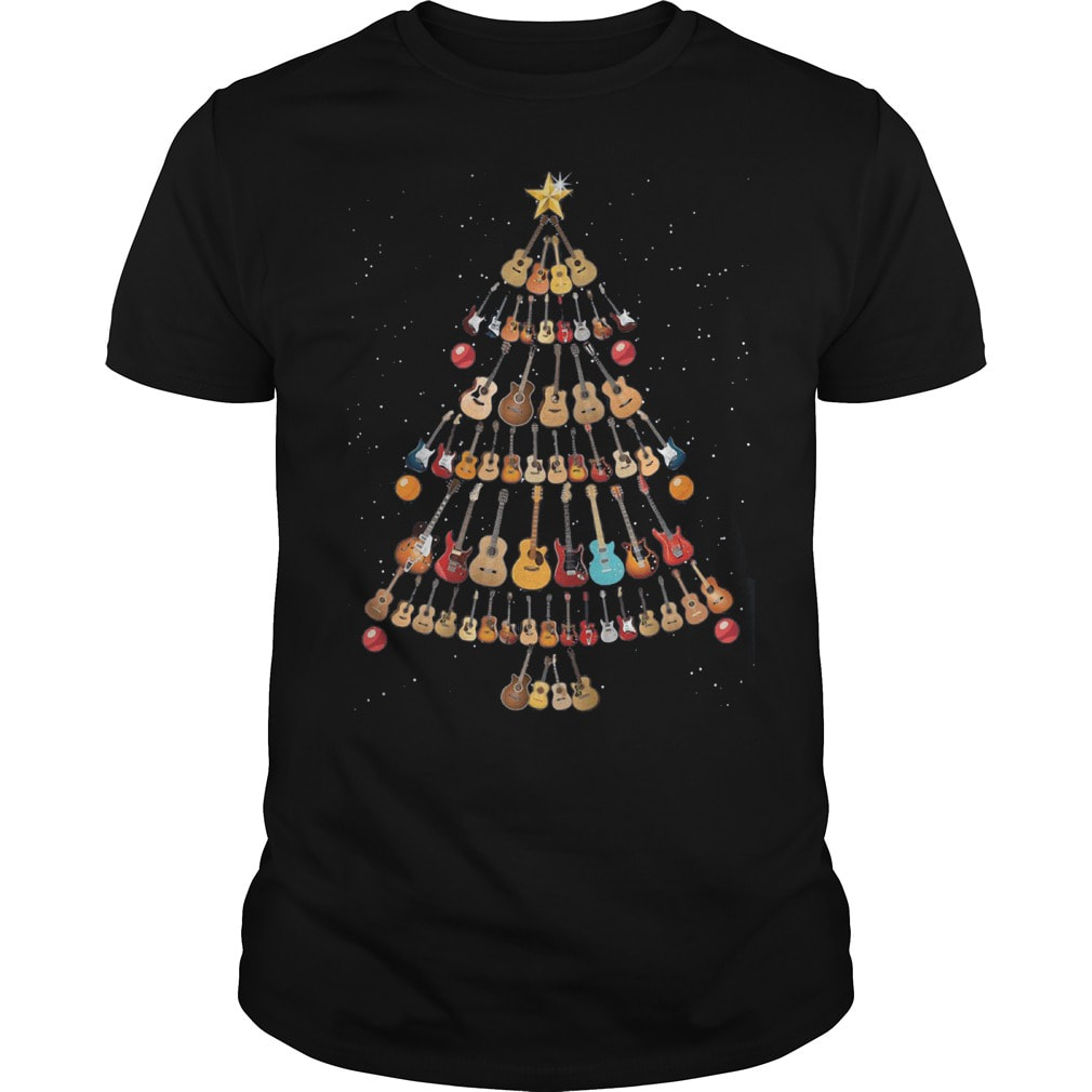 Guitar Christmas Tree Shirt
