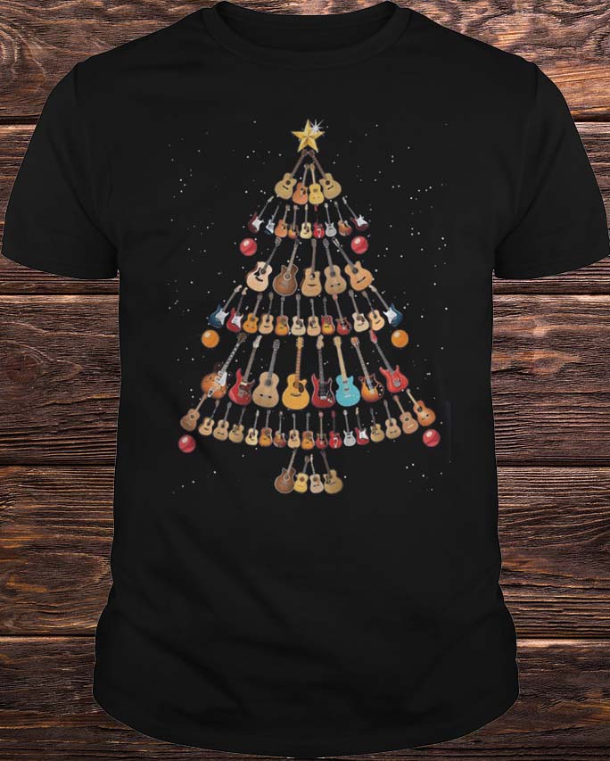 Guitar Christmas Tree Shirt